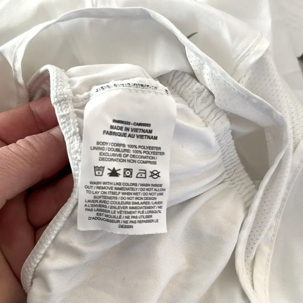 Girls Nike Gym Workout Running Shorts in white size large